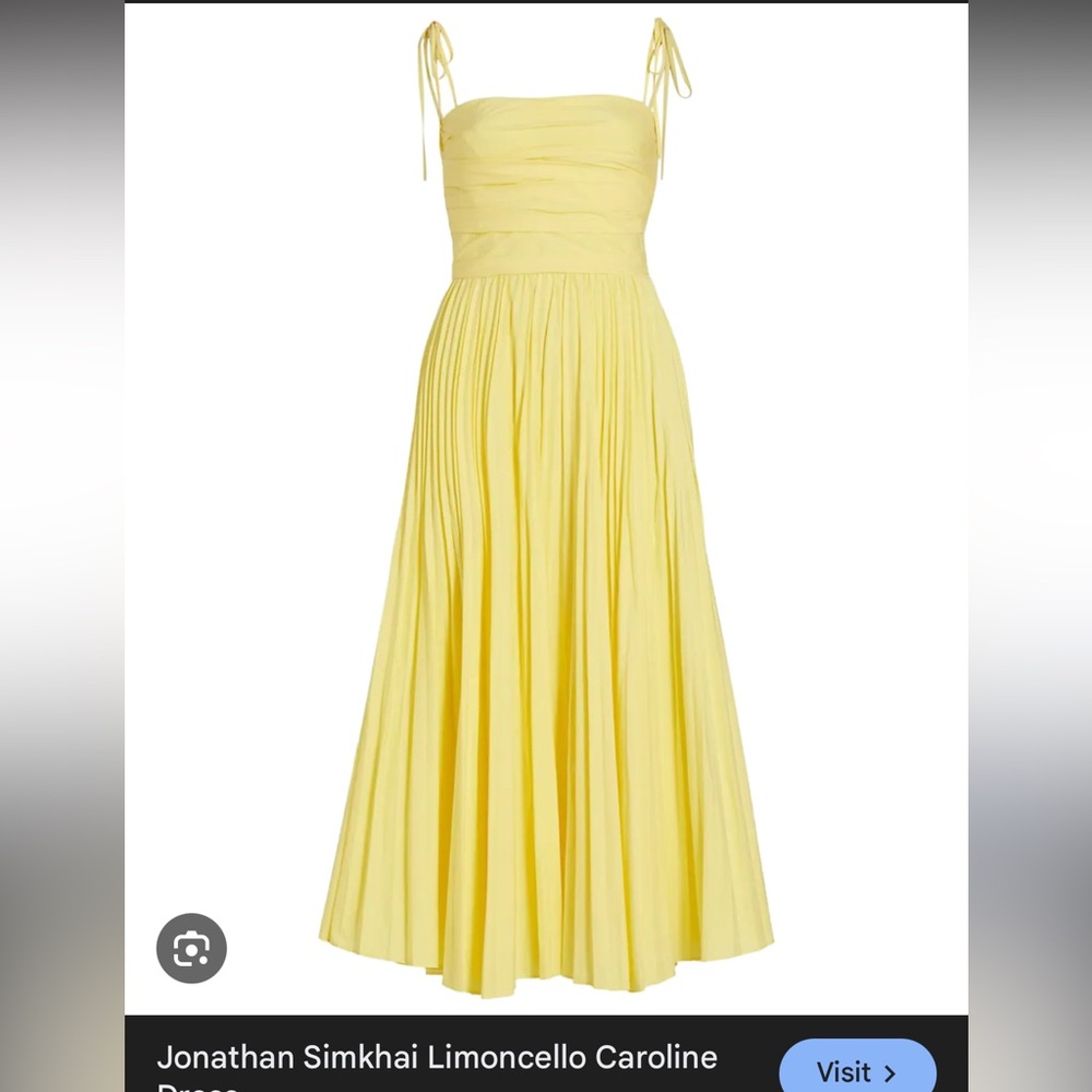 Jonathan Simkhai Yellow Caroline Yellow Midi Dress 2
